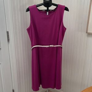 212 Collection Pink Sleeveless Dress with Belt